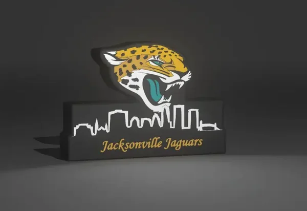 NFL Lightbox Jacksonville Jaguars mit Skyline!