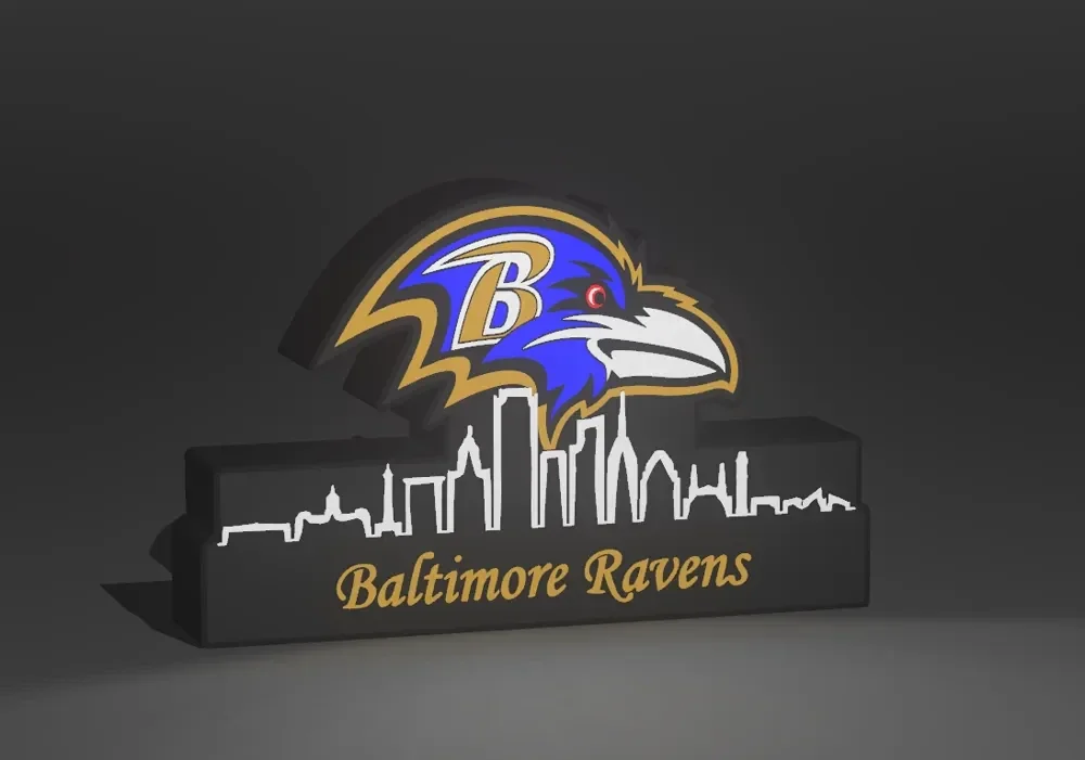 NFL Lightbox Baltimore Ravens mit Skyline-Display