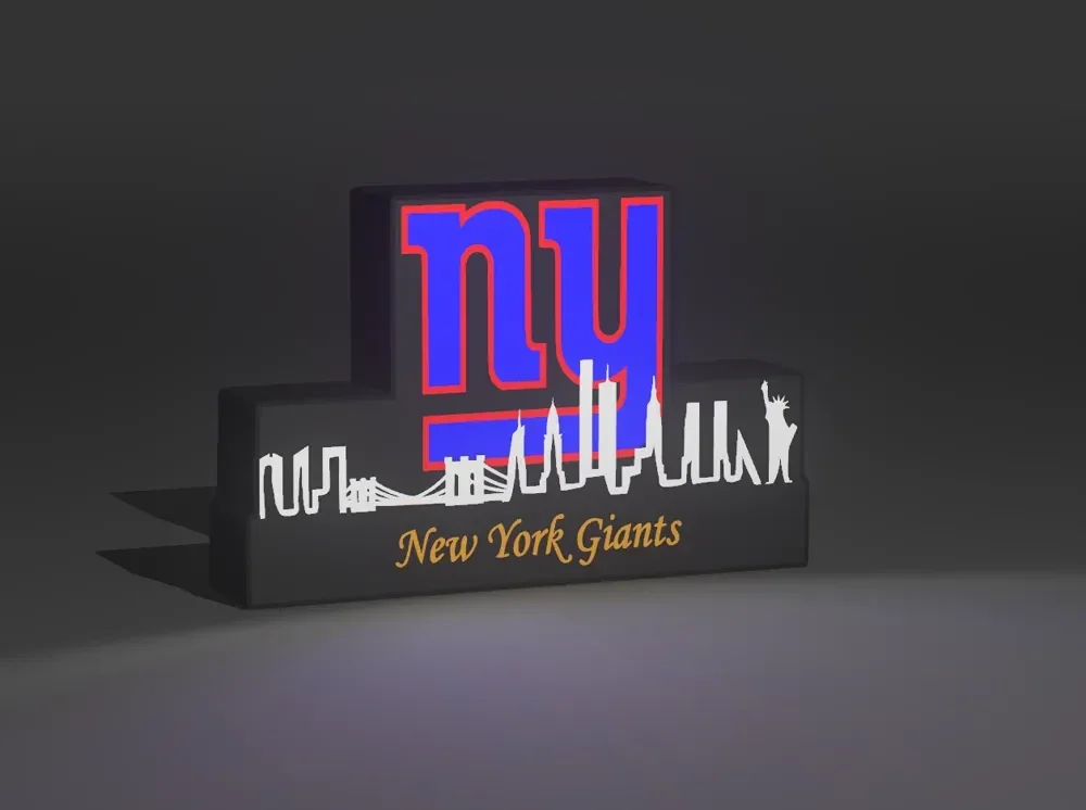 NFL Leuchtkasten New York Giants mit Skyline!