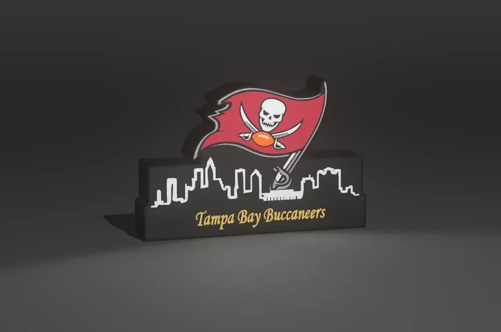 NFL Leuchtkasten Tampa Bay Buccaneers mit Skyline!