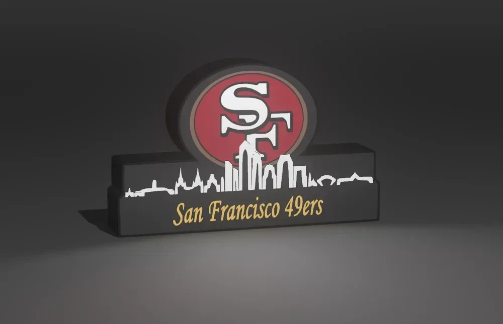NFL Lightbox San Francisco 49ers mit Skyline!