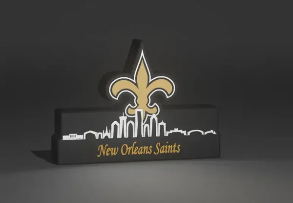 NFL Lightbox New Orleans Saints mit Skyline!