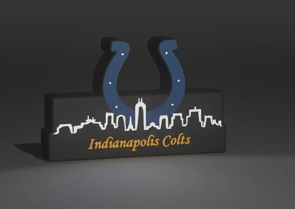 NFL Leuchtkasten Indianapolis Colts mit Skyline!