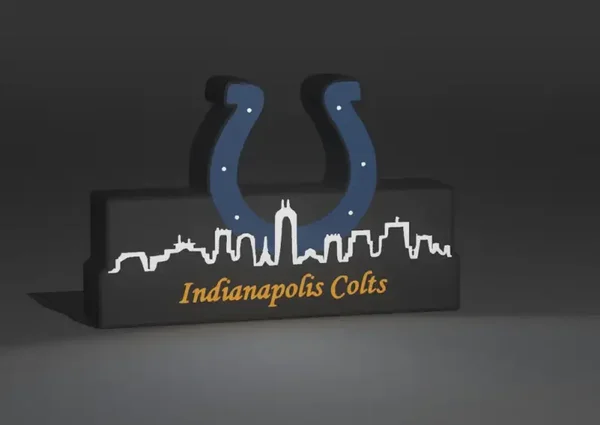 NFL Leuchtkasten Indianapolis Colts mit Skyline!