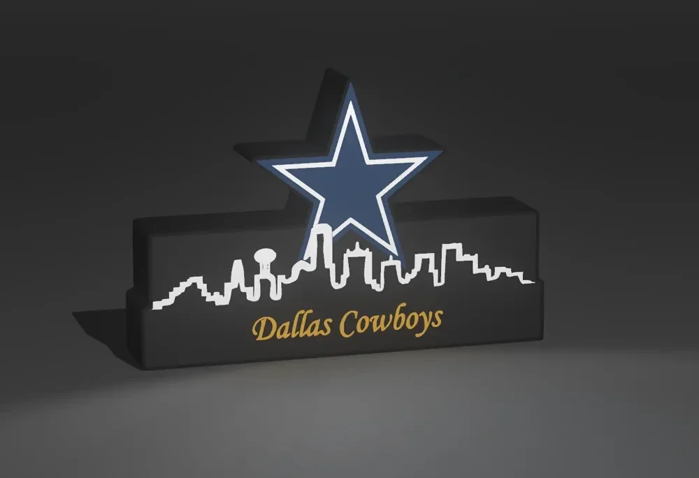 NFL Leuchtkasten Dallas Cowboys mit Skyline Display!