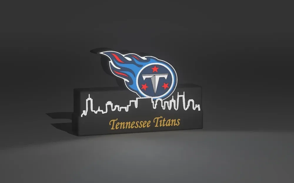 NFL Leuchtkasten Tennessee Titans mit Skyline-Display