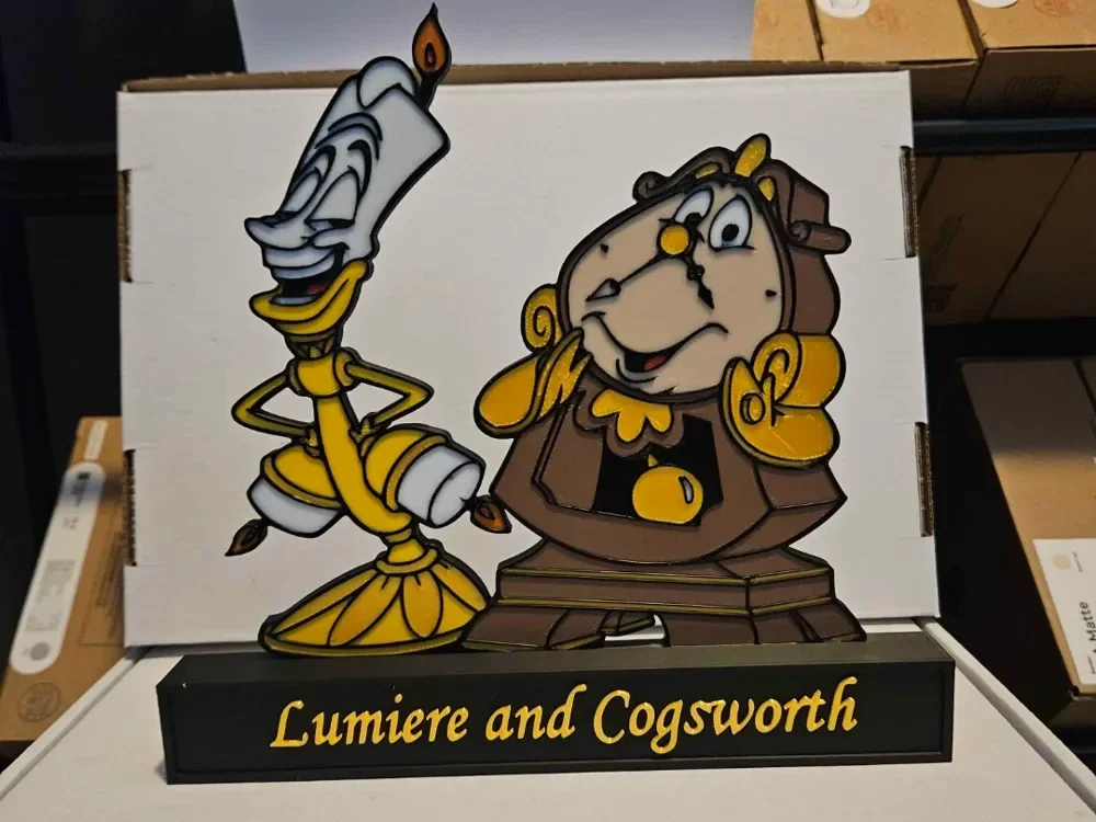 Disney Lumiere und Cogsworth Display!