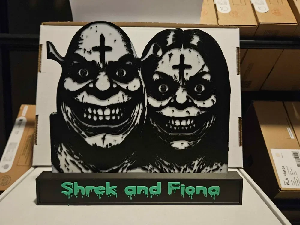 Halloween Kultisten Shrek und Fiona Display