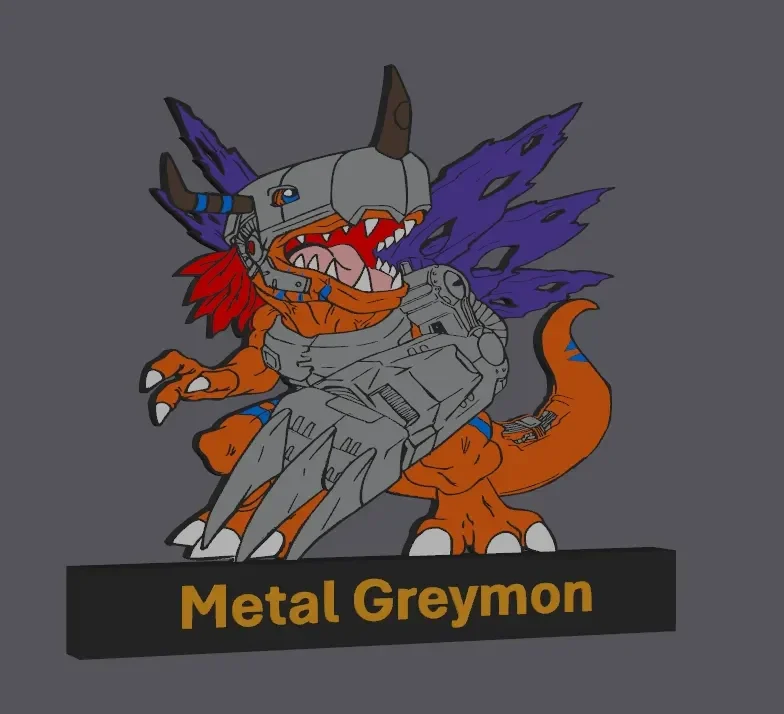 Digimon - Metal Greymon Display!