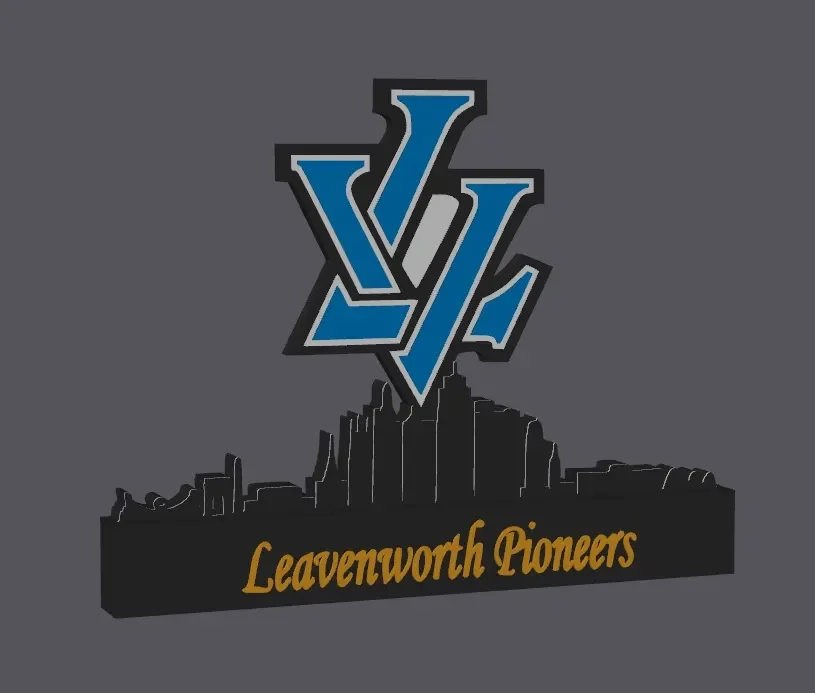 Leavenworth Pioneers High School mit Skyline!