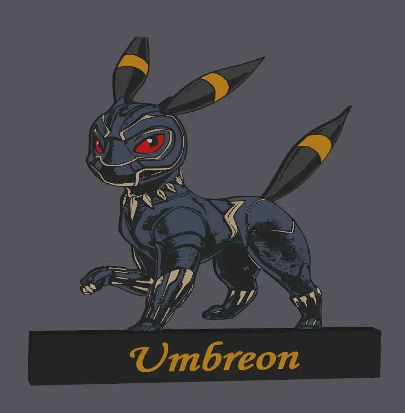 宝可梦 Umbrean als Black Panther Ausstellungsstück!