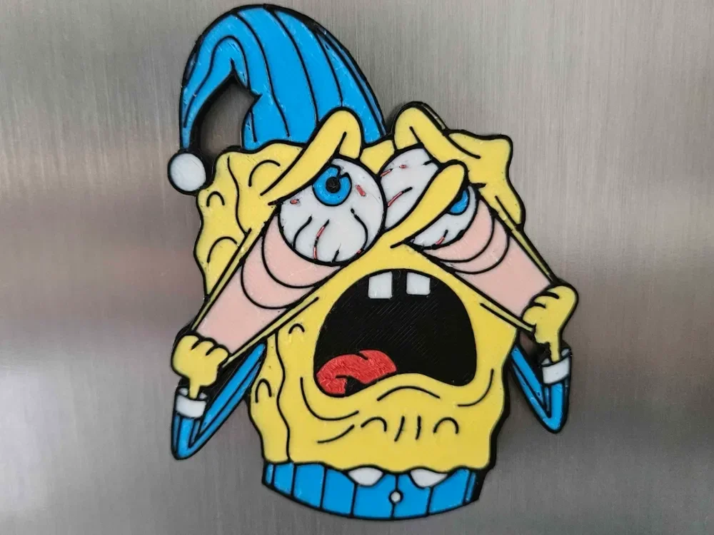 Spongebob Schwammkopf kann nicht schlafen Kühlschrankmagnet