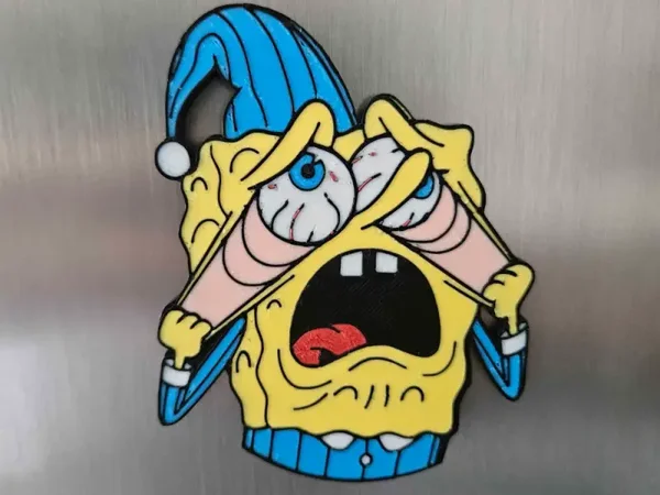 Spongebob Schwammkopf kann nicht schlafen Kühlschrankmagnet
