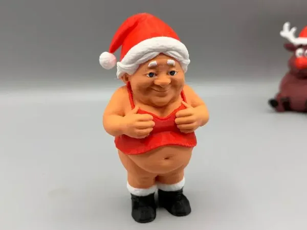 Fröhliche Frau Weihnachtsmann