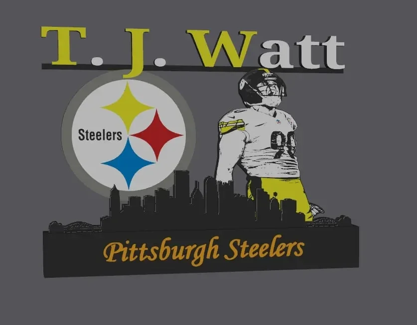 NFL Pittsburgh Steelers T.J. Watt Display!