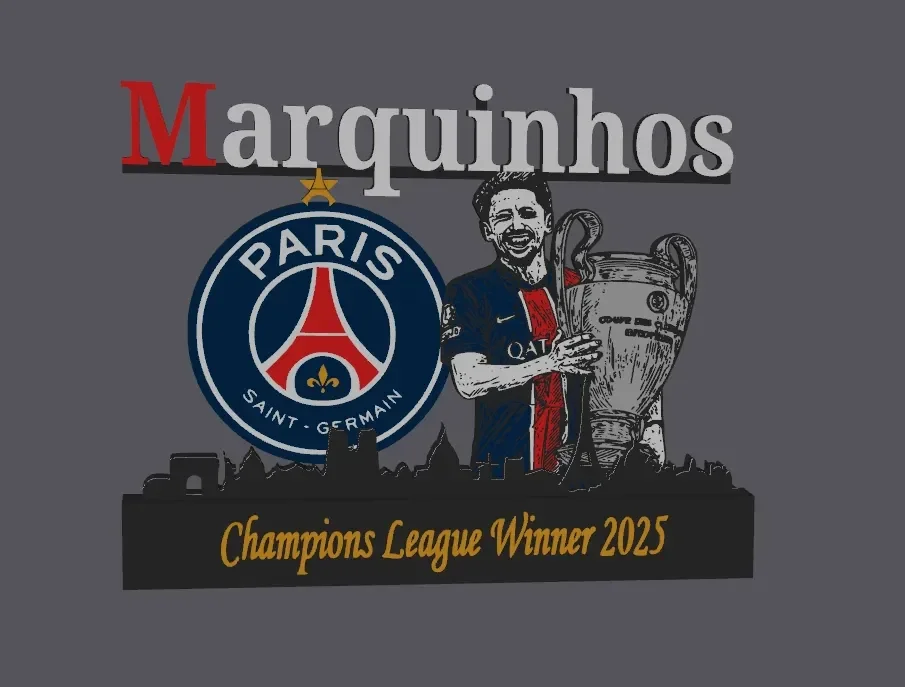 Paris Saint-Germain Marquinho CL Sieger-Display