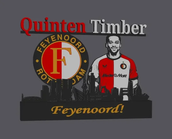 Feyenoord Quinten Timber Display