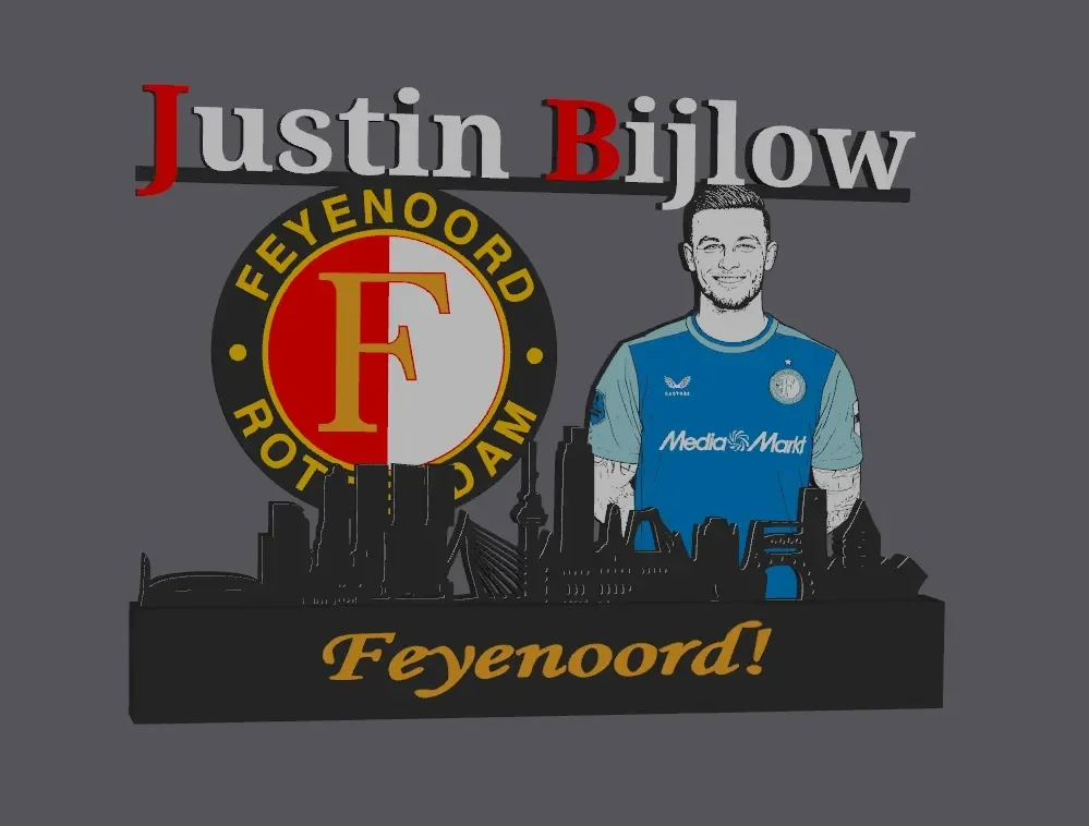 Feyenoord Justin Bijlow Display mit Skyline!