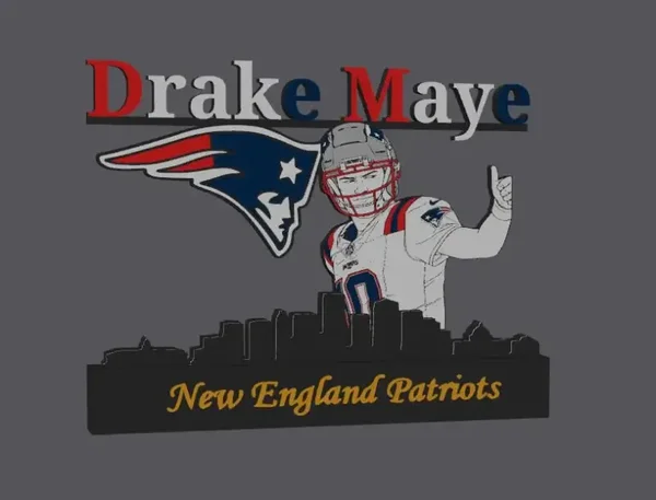 NFL New England Patriots Drake Maye Display!