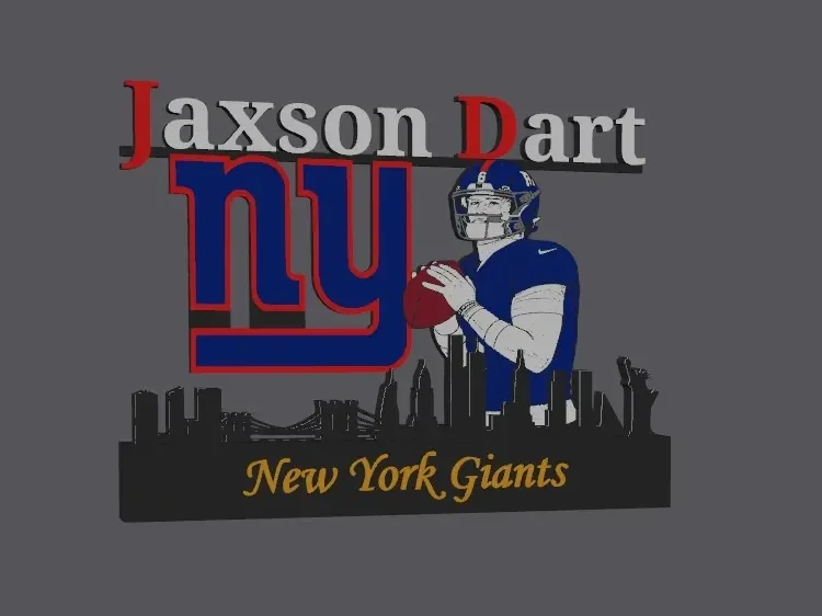 NFL New York Giants Jaxson Dart Display!