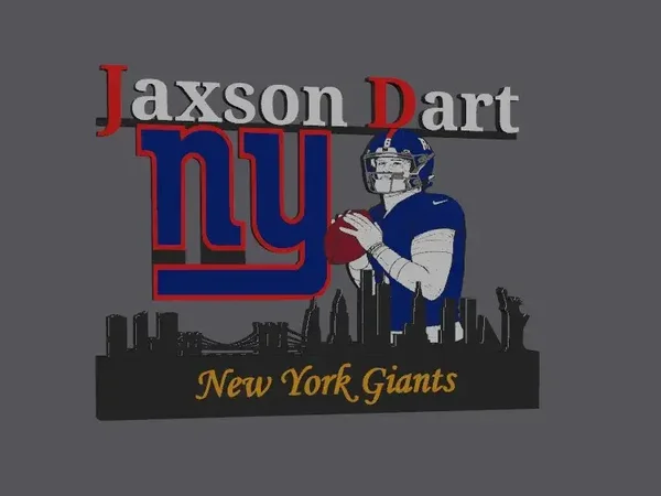 NFL New York Giants Jaxson Dart Display!