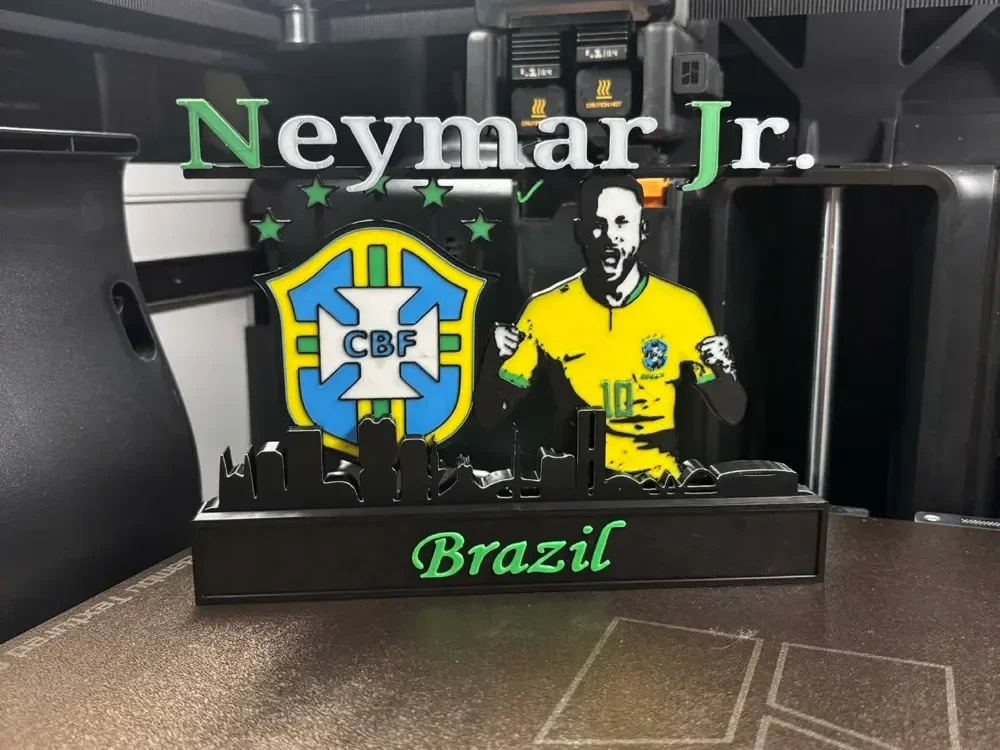 Nationale Fußballmannschaft Brasilien mit Neymar Jr Display