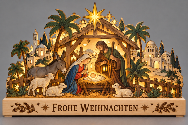 Leuchtender Weihnachtsschwibbogen 01