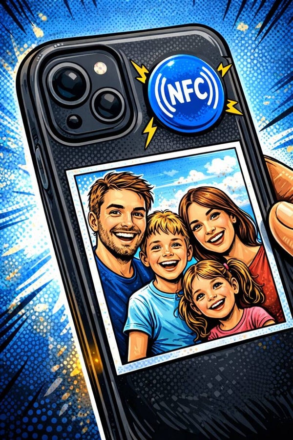 NFC-Chip-Hülle mit persönlichem Foto