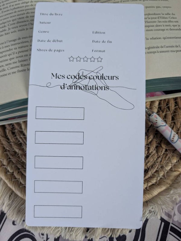 Fiches "Mes codes couleurs d'annotations" - Vendu par deux