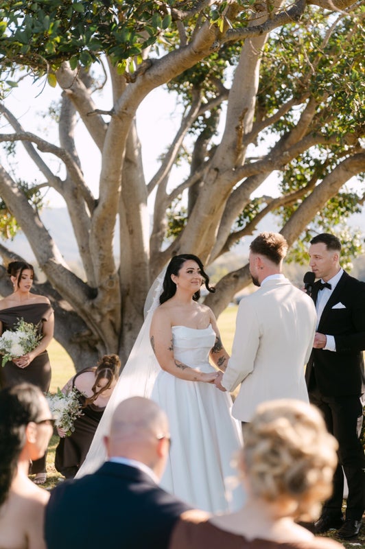 Riley Farlow conducting Jordan and Ashleigh’s Hunter Valley ceremony