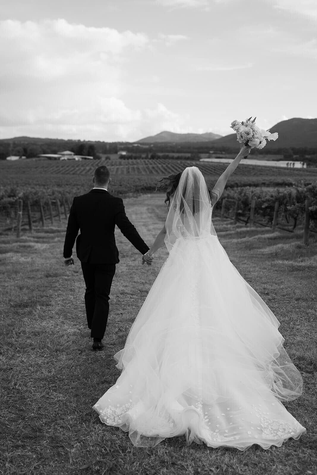 A couple celebrating after their personal wedding ceremony in Sydney