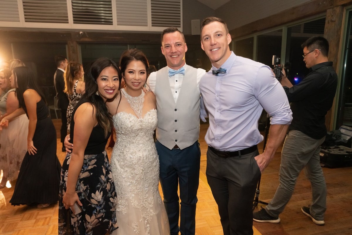 Sydney newlyweds enjoying their wedding reception