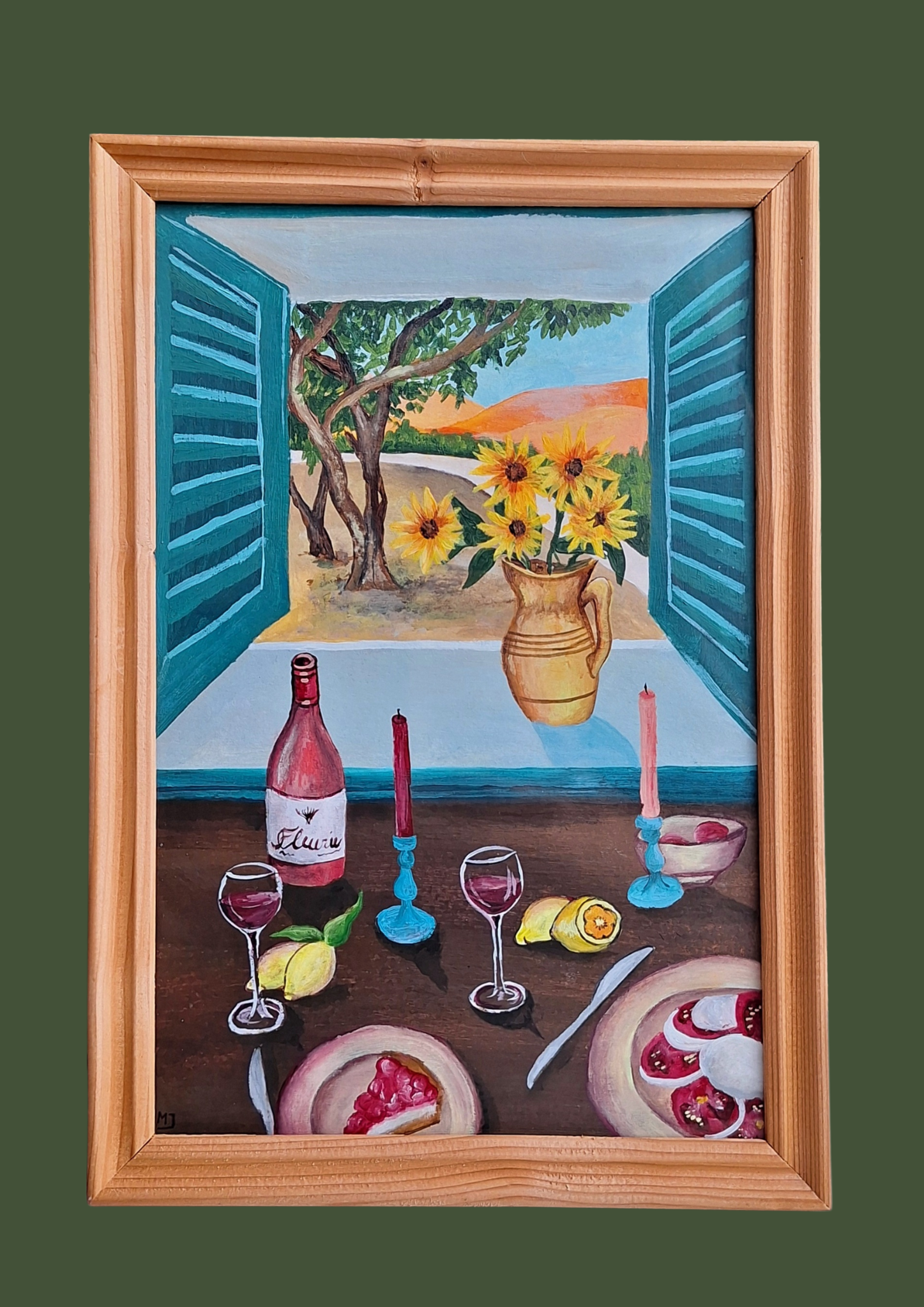 Schilderij vakantie 22x32 cm