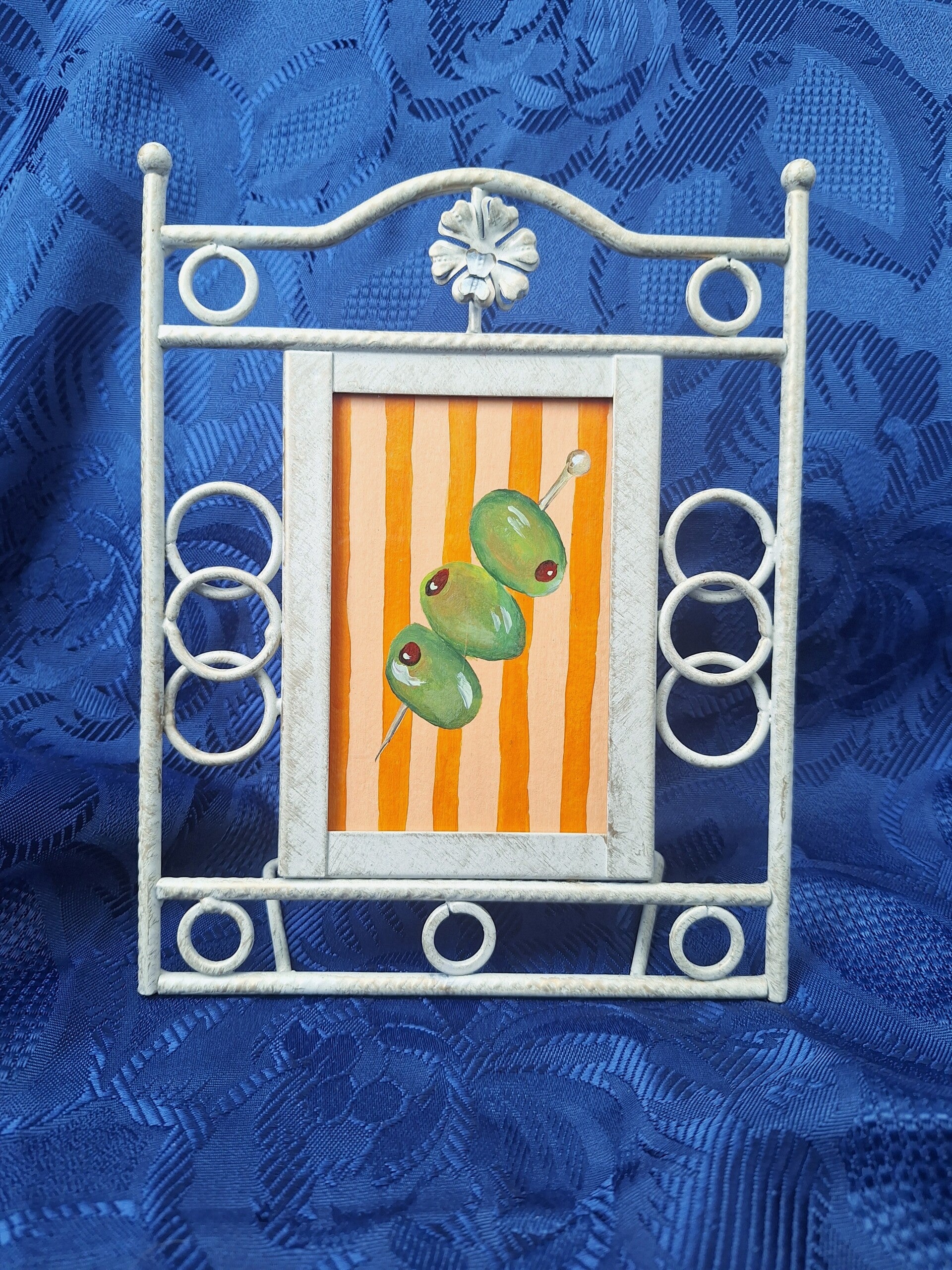 Schilderij olijf 16x21 cm