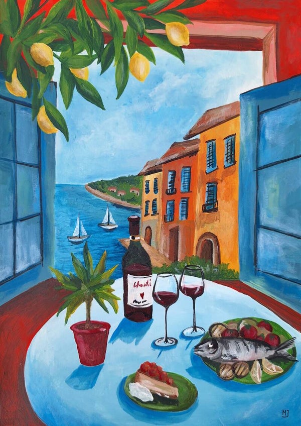 Schilderij zomergeluk 23×32cm