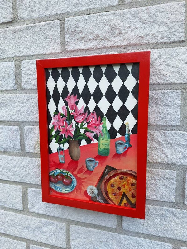 Schilderij pizza 23x32cm