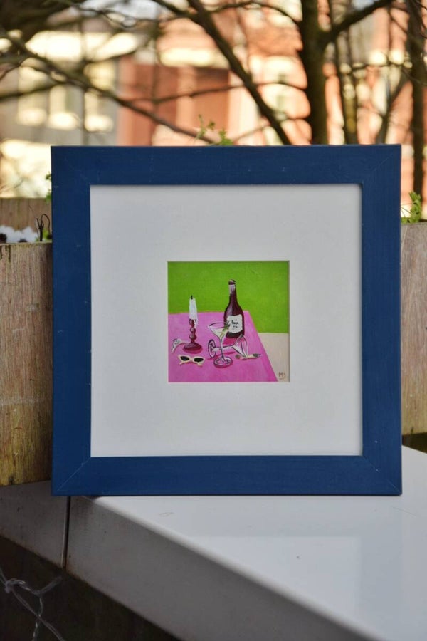 Schilderij martini 25x25cm