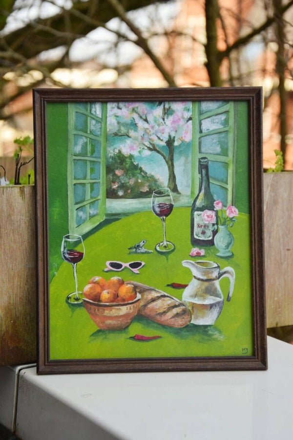 Schilderij bloesem 22x27cm