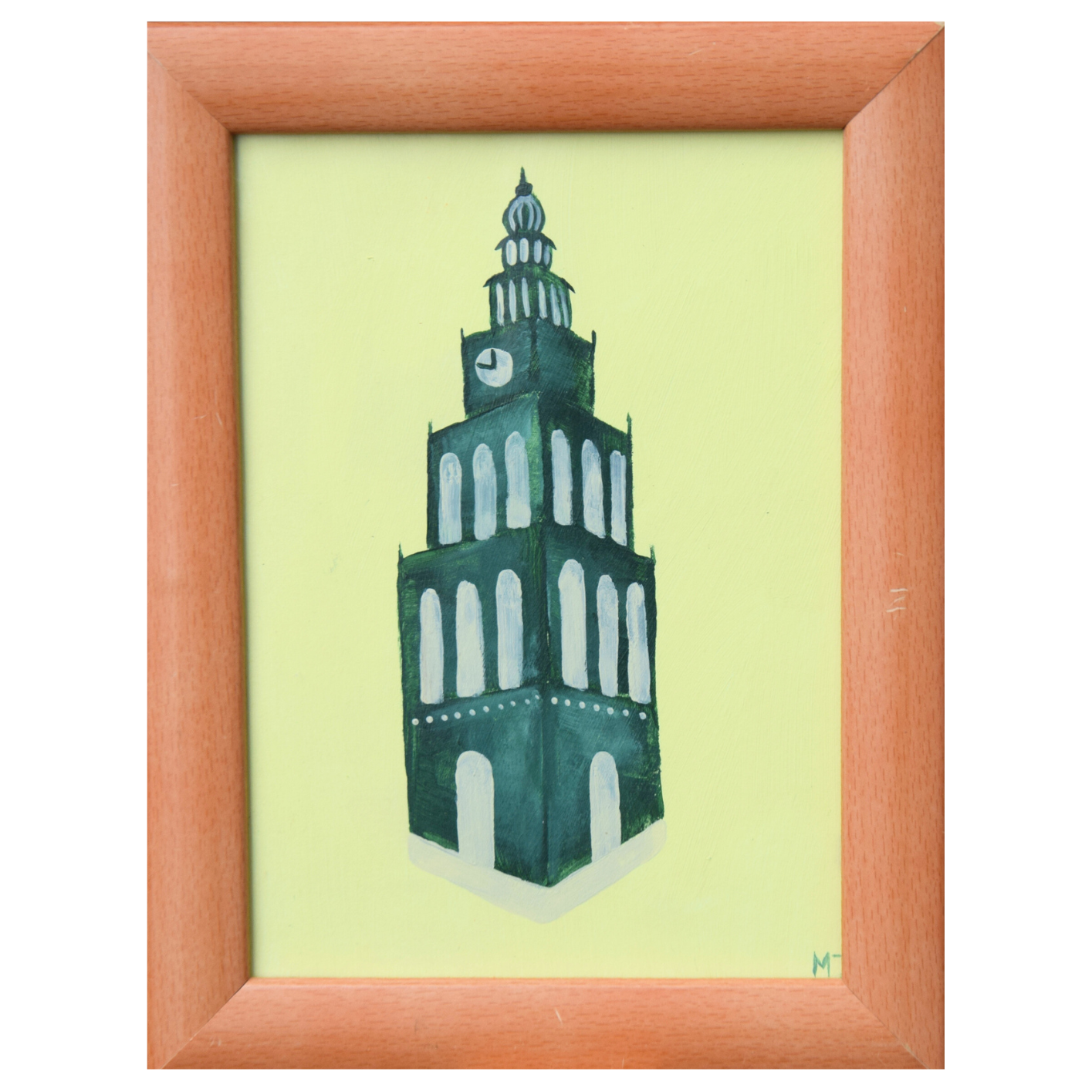 Schilderij martinitoren 21x16 cm