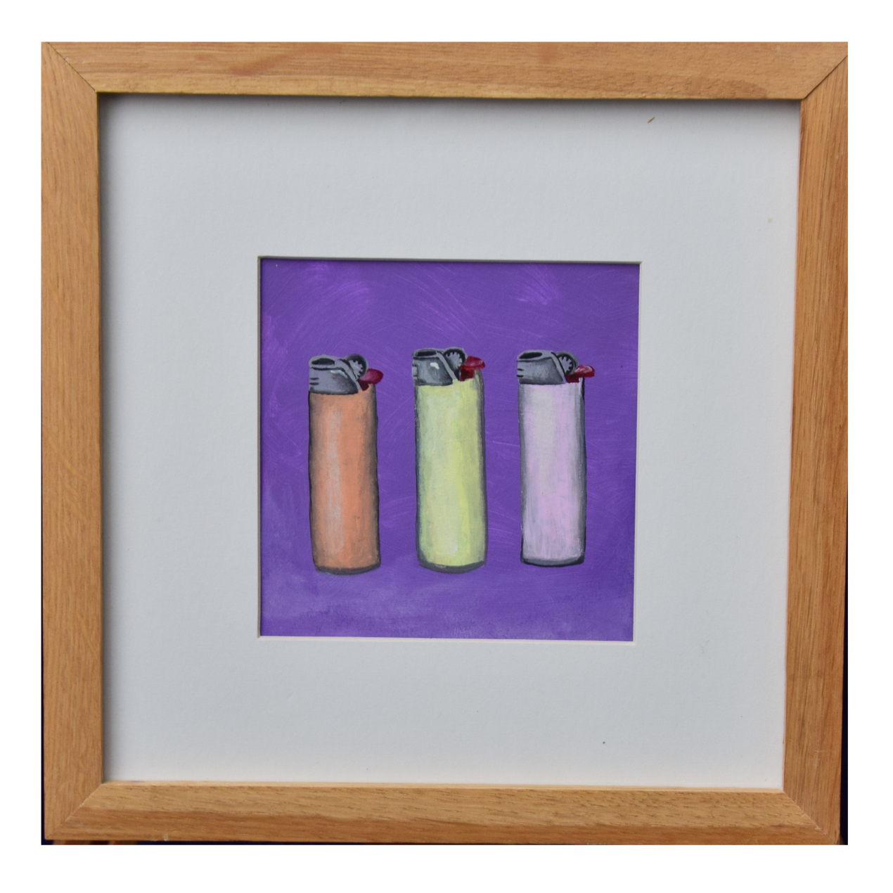 Schilderij aanstekers 25x25 cm