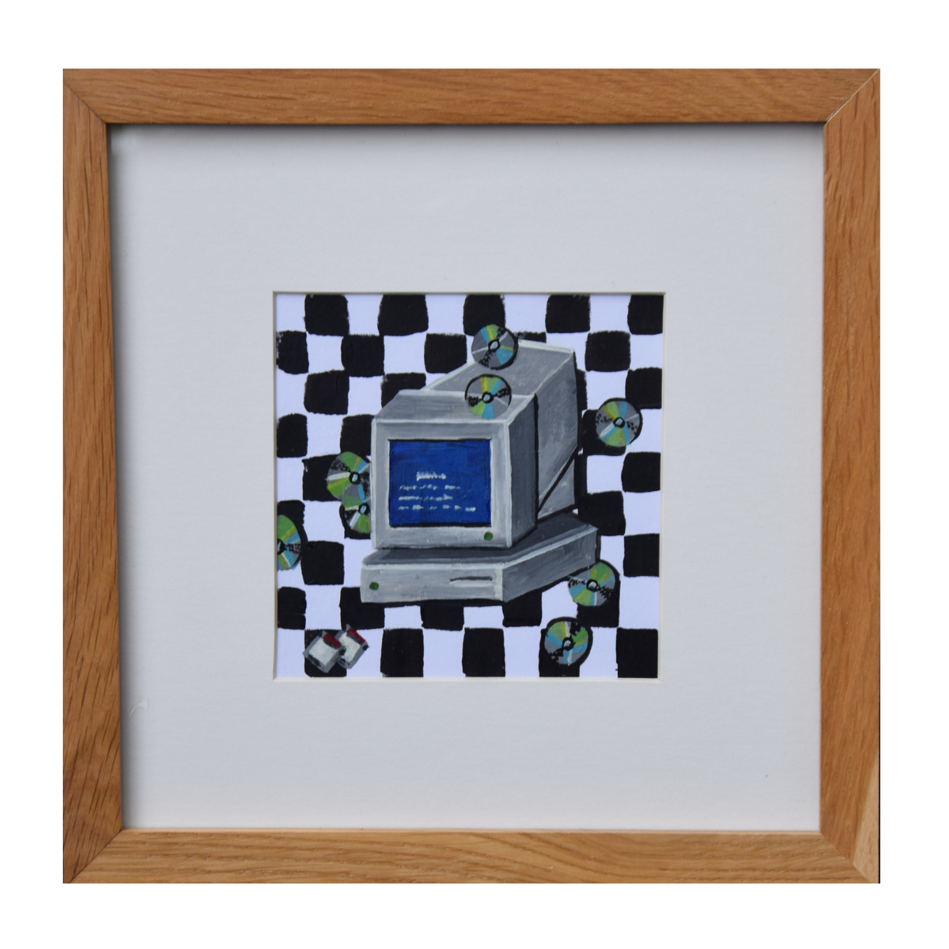 Schilderij computer 25x25 cm