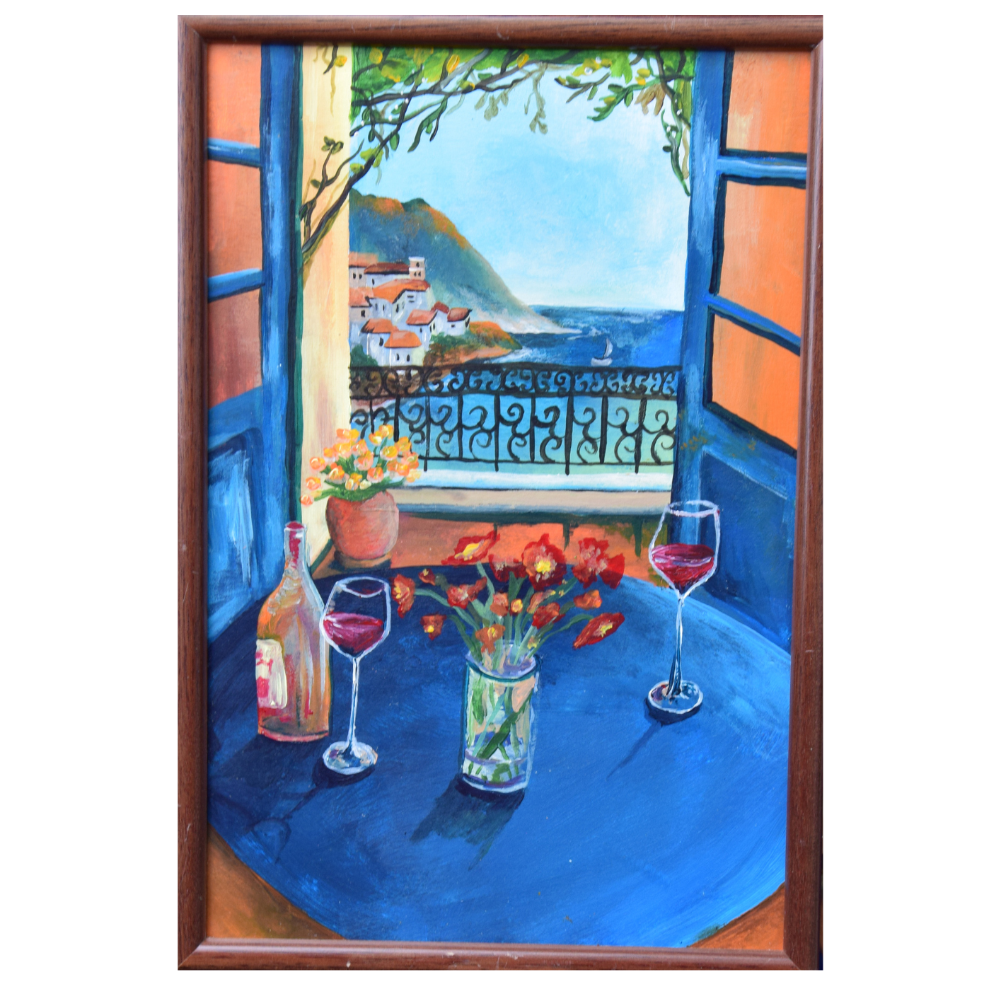 Schilderij Italiaans uitzicht 22x32 cm