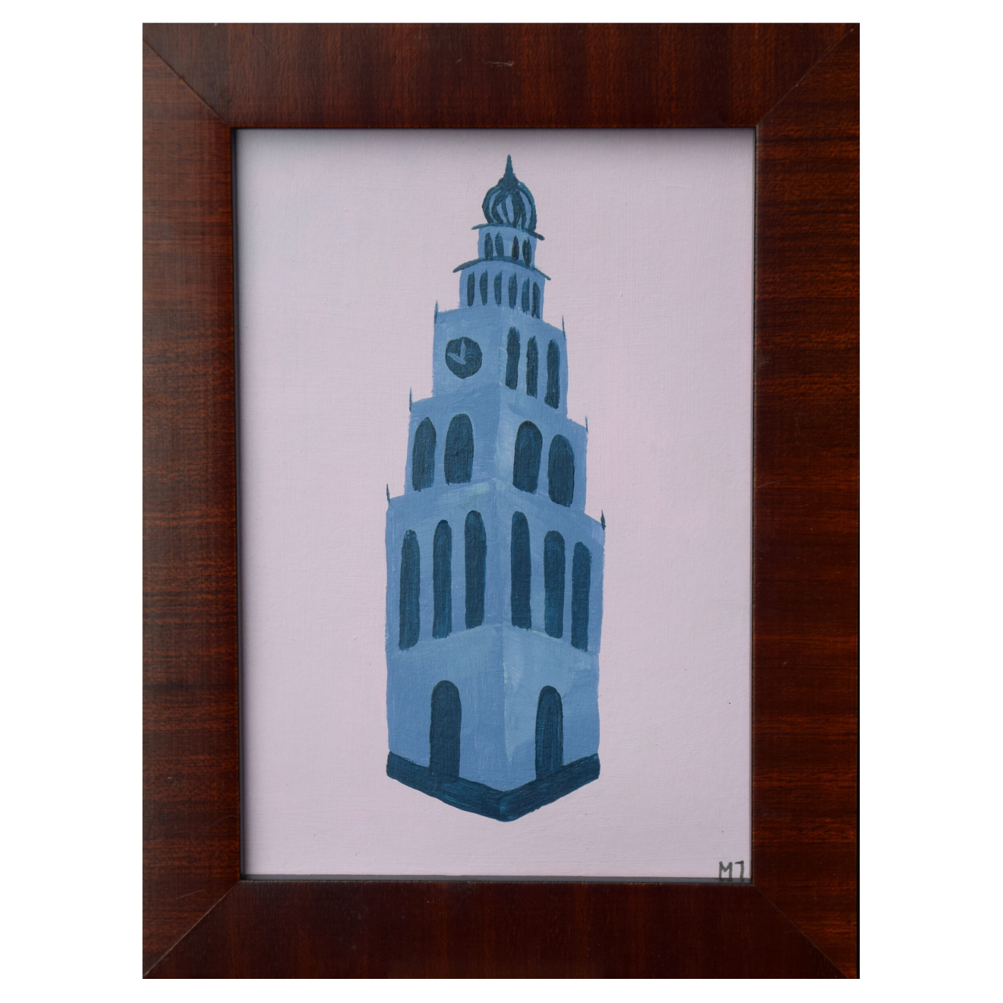 Schilderij martinitoren  18x13 cm