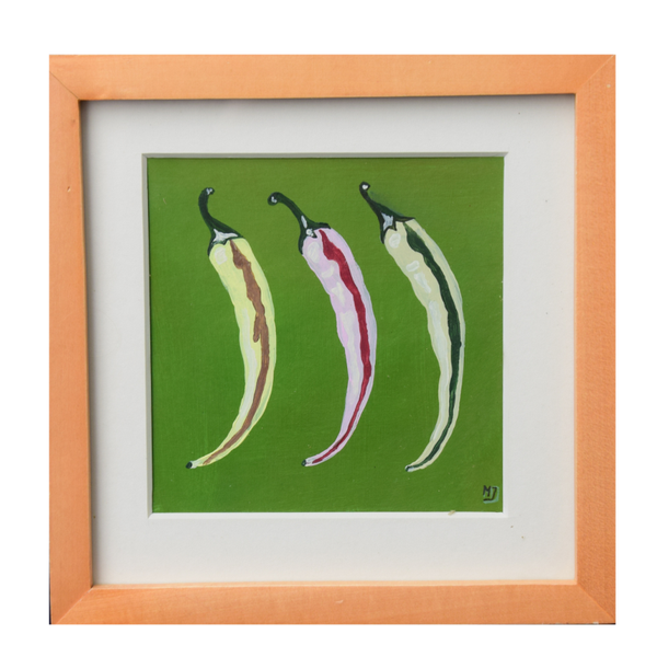 Schilderij pepertjes 20x20 cm