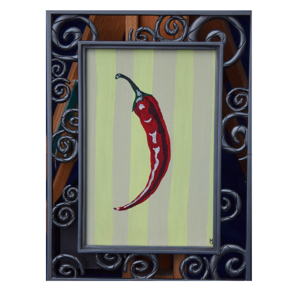 Schilderij peper 20x 15 cm