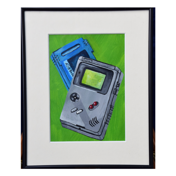 Schilderij gameboy oldskool 20x25 cm
