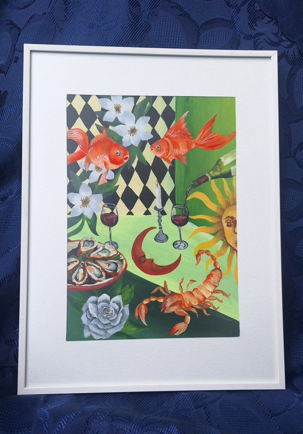 Schilderij vissen 31x41 cm