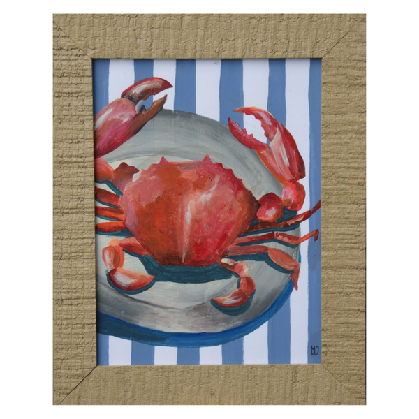 Schilderij krab 19x24 cm