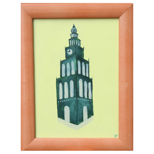 Schilderij martinitoren 21x16 cm