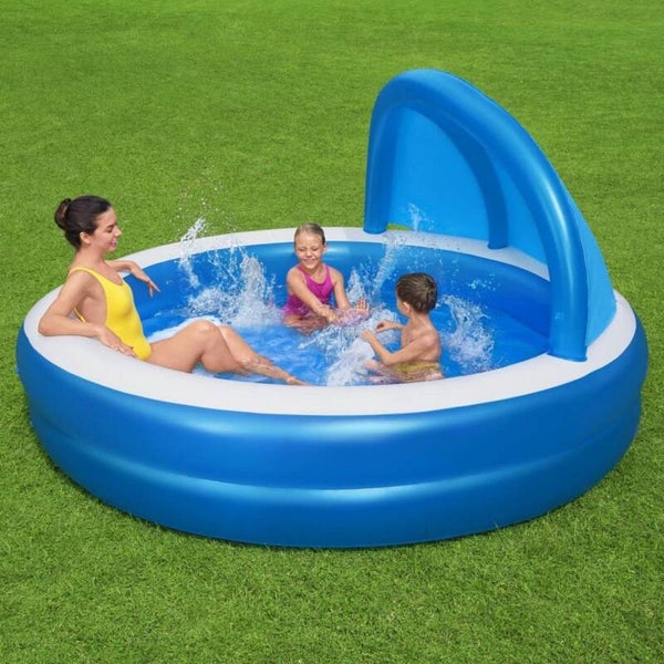Bestway Familiebad Rond Summer Days met UV Zonnescherm, 241cm